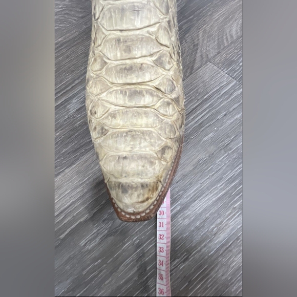 Dan Post Vintage Western Cowboy Boots with Snakeskin Python Animal Men 12.5 - Picture 7 of 8